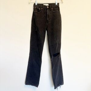 Abercrombie & Fitch 90s Straight Ultra High Rise Jeans – Black – Size 24 (00)